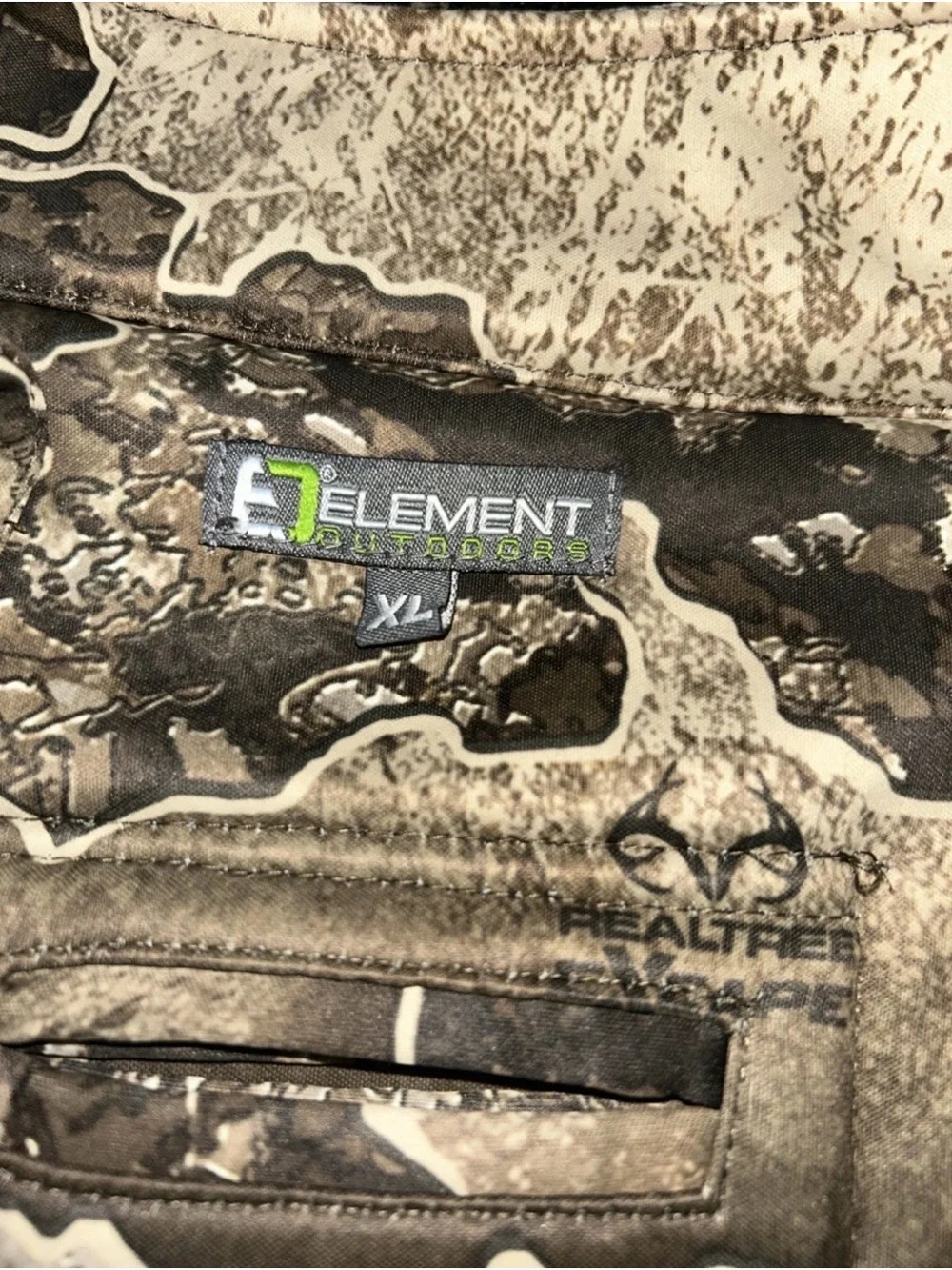 Element Outdoors Men's Axis Midweight Fleece Lined Jacket (Realtree Excape) XL